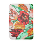 Beautiful Floral Bouquet Tulips Kontur Badematte (Vorderseite Vertikal)