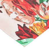 Beautiful Floral Bouquet Tulips Kontur Kurzer Tischläufer (Ecke)