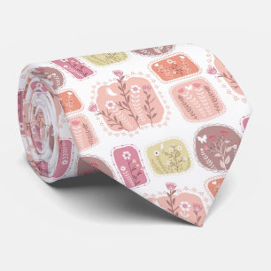 Beautiful Floral Butterfly Garden Neck Tie Krawatte