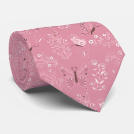 Beautiful Floral Butterfly Garden Neck Tie Krawatte