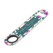 Beautiful Floral Custom Bridesmaid Gastgeschenk Ho Speed Flaschenöffner (Vorderseite Schrägansicht)