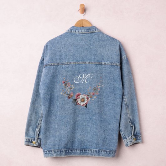 Beautiful Floral Denim Jacket Jeansjacke (Hangar)