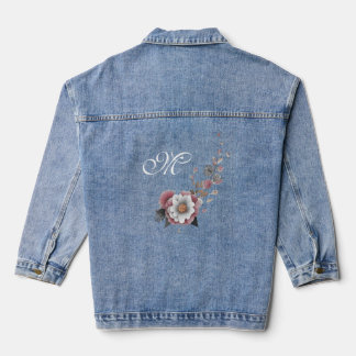 Beautiful Floral Denim Jacket Jeansjacke