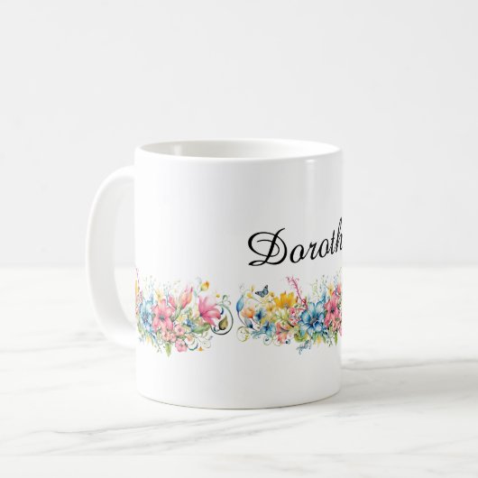 Beautiful Floral Design TEMPLATE Kaffeetasse (Vorderseite Links)