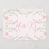 Beautiful Floral Einladung (Vorne/Hinten)