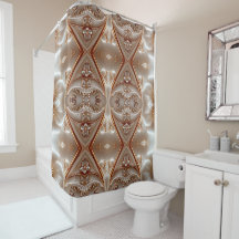 beautiful floral embellished Shower Curtain