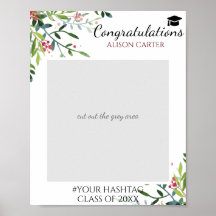 Beautiful Floral Graduation Party Foto Prop