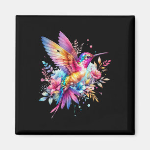 Beautiful Floral Hummingbird Spirituelle Krawatte  Magnet