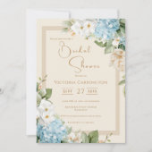 Beautiful Floral Hydrangea Bridal Shower Einladung (Vorderseite)