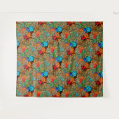 Beautiful Floral mehrfarbiges Muster Red Blue Wandteppich (Vorderseite (Horizontal))