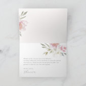 Beautiful Floral Quinceanera Vielen Dank Dankeskarte (Innenseite)