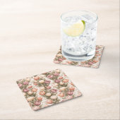 Beautiful Floral Rechteckiger Pappuntersetzer (Vor Ort)