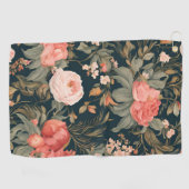 Beautiful Floral Rose Flowers Golfhandtuch (Horizontal)