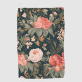Beautiful Floral Rose Flowers Golfhandtuch (Vorderseite)