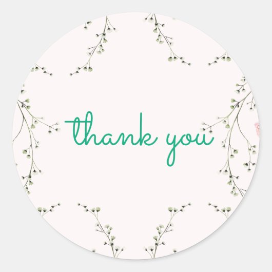 Beautiful Floral Runder Aufkleber (Vorderseite)