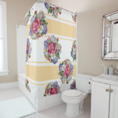 Beautiful floral seamless pattern with hydrangea p duschvorhang (Beispiel)
