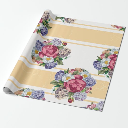 Beautiful floral seamless pattern with hydrangea p geschenkpapier (Ungerollt)