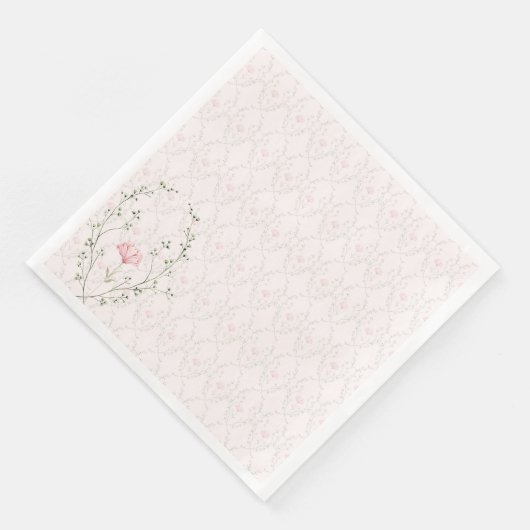 Beautiful Floral Serviette (Ecke)
