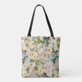 Beautiful Floral Textile Blue & White Blume Bag Tasche (Rückseite)
