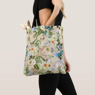 Beautiful Floral Textile Blue & White Blume Bag Tasche