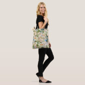 Beautiful Floral Textile Blue & White Blume Bag Tasche (Am Model)