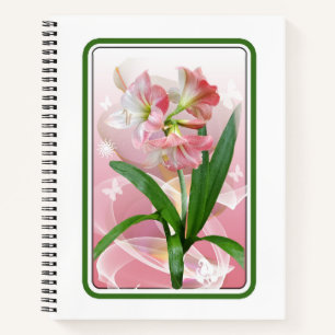 Beautiful Floral Themed Amaryllis Notizblock