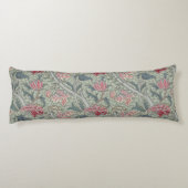 Beautiful Floral William Morris Pattern Red Pink Seitenschläferkissen (Rückseite)