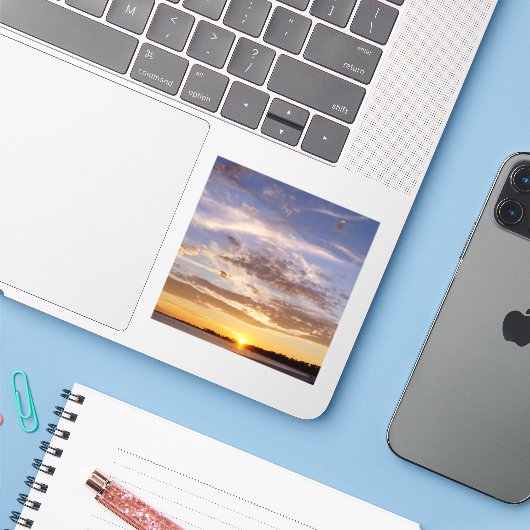 Beautiful Florida Sky Aufkleber (Laptop mit iPhone)