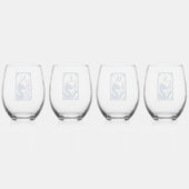 Beautiful Flow Blue Style Mahjong Wine Glasses Weinglas Ohne Stiel (Hinten)