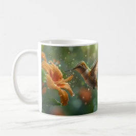 Beautiful Flower and Hummingbird Kaffeetasse