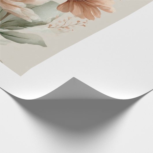 beautiful flower design geschenkpapier (Ecke)