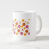 Beautiful flower pattern mug Jumbo-Tasse (Vorderseite Rechts)