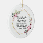 Beautiful Flower Psalm 91 Ceramic Ornament (Rechts)