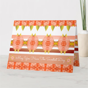 Beautiful Flower Schwester Birthday Card Karte