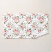 Beautiful Flowers in Pastel Color on White Badhandtuch Set (Handtuch)