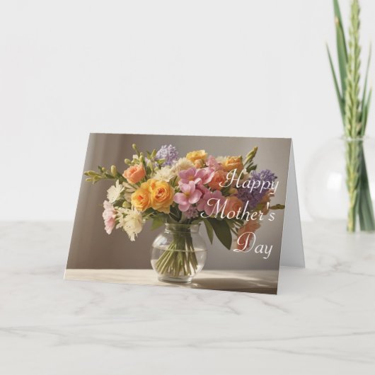 Beautiful Flowers Mother's Day Card Karte (Vorderseite)