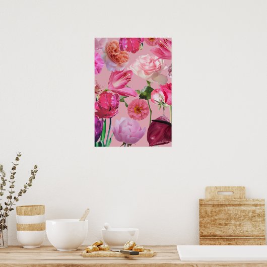 Beautiful flowers poster (Küche)