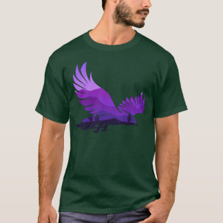 Beautiful Flying Eagle Forest Bird Silhouette fami T-Shirt