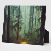Beautiful Forest Path Digital Artwork Tabletop Fotoplatte (Seite)