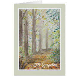 Beautiful Forest Trees Beileid Erinnerungen Card