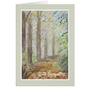 Beautiful Forest Trees Beileid Erinnerungen Card