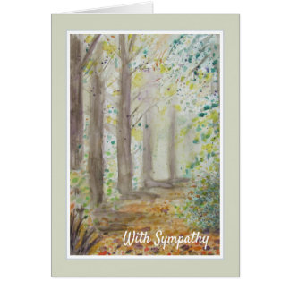 Beautiful Forest Trees Beileid Erinnerungen Card