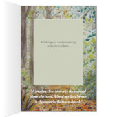 Beautiful Forest Trees Beileid Erinnerungen Card (Innen (Rechts))