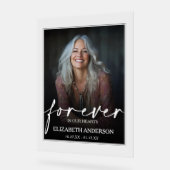 Beautiful Forever in our Hearts Photo Memorial Acrylschild (Winkel)