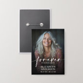 Beautiful Forever in our Hearts Photo Memorial Button (Vorderseite/Rückseite)