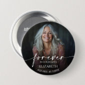 Beautiful Forever in our Hearts Photo Memorial Button (Vorne & Hinten)