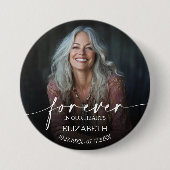 Beautiful Forever in our Hearts Photo Memorial Button (Vorderseite)