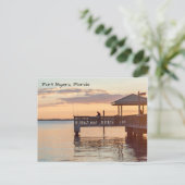 Beautiful Fort Myers Florida Sunset Postkarte (Stehend Vorderseite)