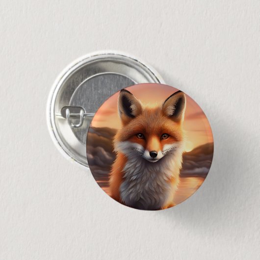 Beautiful Fox Button (Vorne & Hinten)