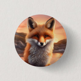 Beautiful Fox Button